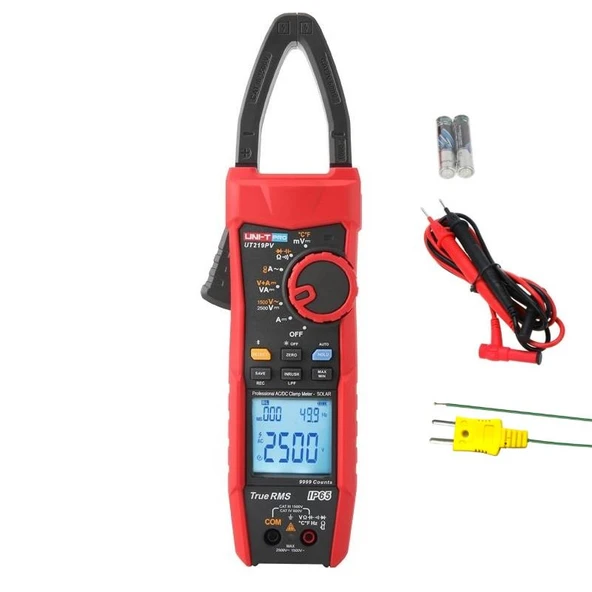 Uni-T Ut 219PV Pro Pensampermetre Solar True Rms 1000a Ac/Dc 1500v Ac/2500v Dc Uni-T UT219PV - 1