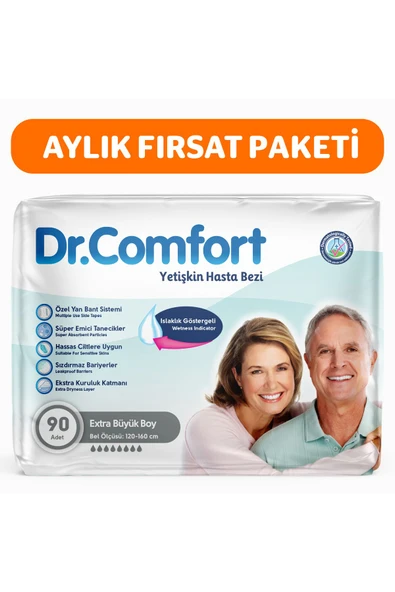 Dr Comfort Yetişkin Bel Bantlı Hasta Bezi Ekstra Large 90 Adet ürün görseli 1