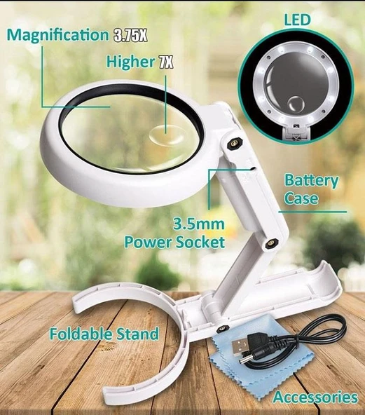 Proskit Ma-025 Katlanabilir Masa ve El Tip Büyüteç Usb Ledli - 4
