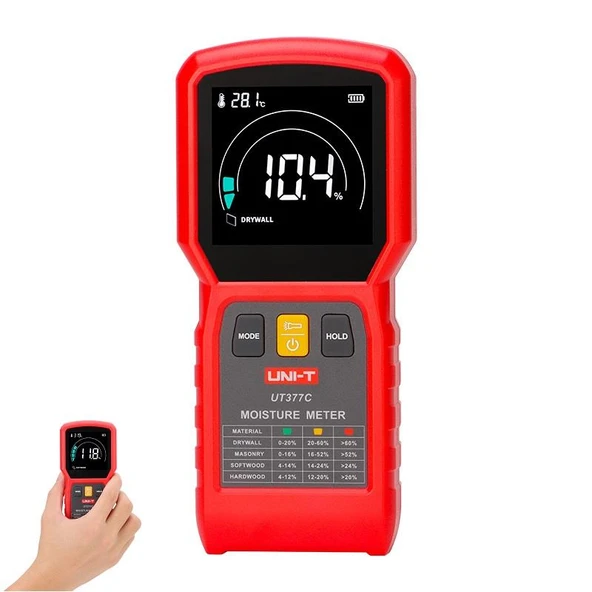 Uni-T Ut 377C Dijital Ağaç / Ahşap Nem Ölçer Unit UT377C ürün görseli 1