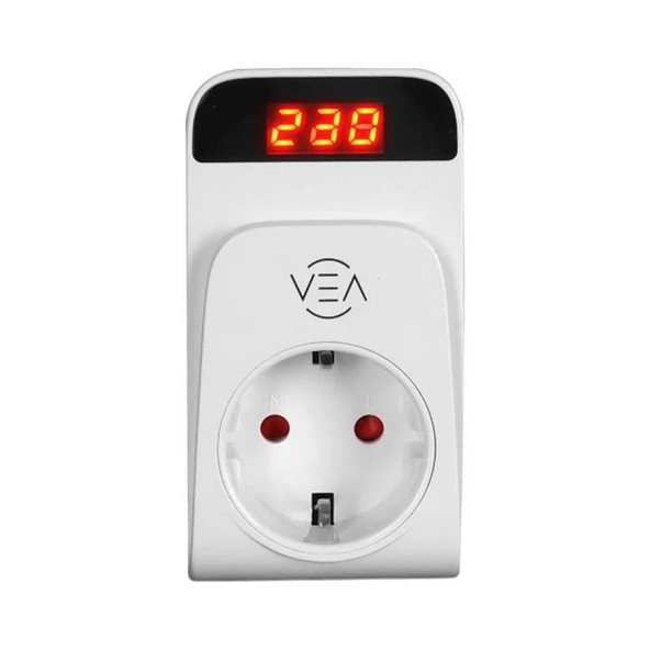 VEA VE-25530 15a 3520w Tekli Dijital Göstergeli Akım Korumalı Priz - 3