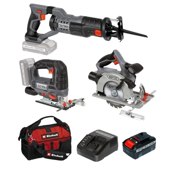 Kraftixx by Einhell Akülü Daire Testere Tilki Kuyruğu Dekupaj Set ürün görseli