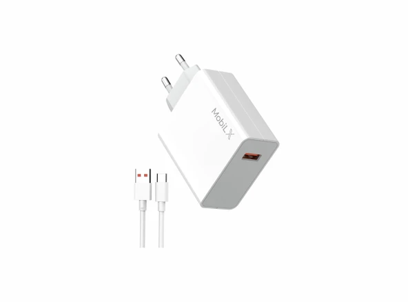 MobilX 67 Watt Turbo Max Hızlı Şarj Aleti + Type C Usb kablo - 3