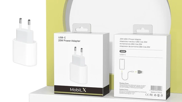 MobiLX 20W Type-C Hızlı Şarj Adaptörü | iPhone, Samsung, Xiaomi, Oppo, Huawei, Realme, Reeder Uyumlu - 5