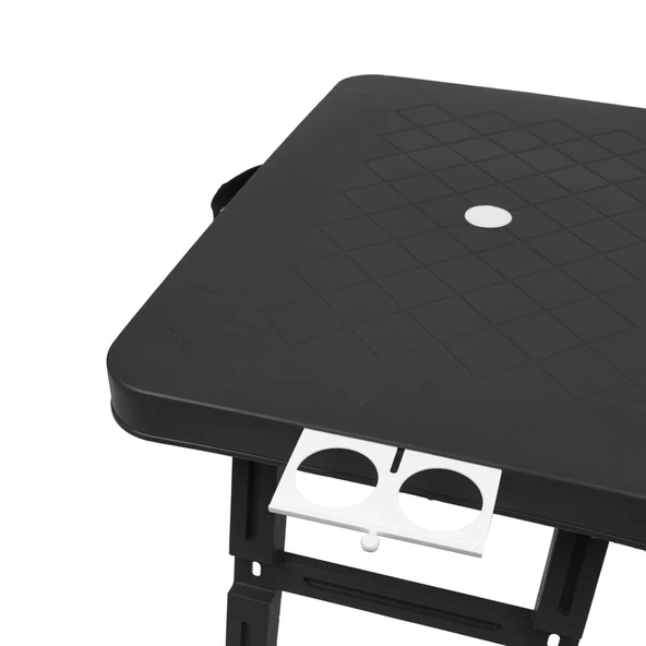 Pikas Büyük Boy Katlanabilir Taşıma Kulplu Portatif Plastik Kamp Ve Balkon Sehpası ( 68X48X55 cm ) - 7