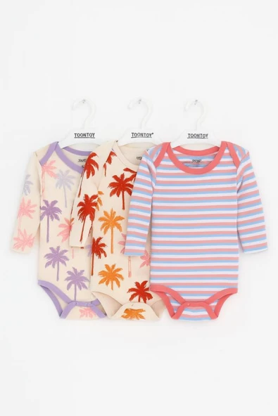 Toontoy Unisex Çok Desenli 3 Lü Zıbın