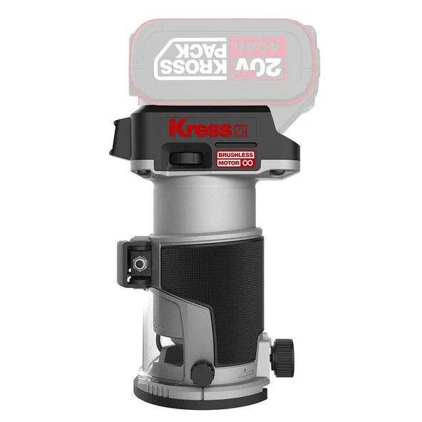 Kress KUD26.91 20Volt Kömürsüz 6/8mm Devir Ayarlı Şarjlı Profesyonel Avuç İçi El Frezesi Formika Tıraşlama (Akü Dahil Değildir) - Resim 2