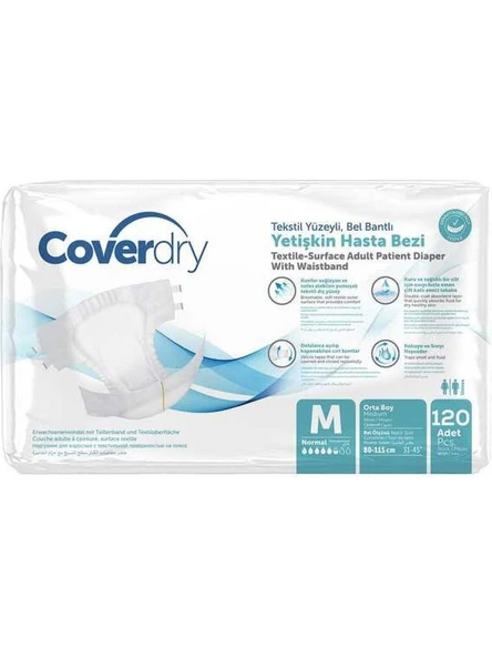 Coverdry Bel Bantlı Hasta Bezi Medıum 120 Adet ürün görseli 1