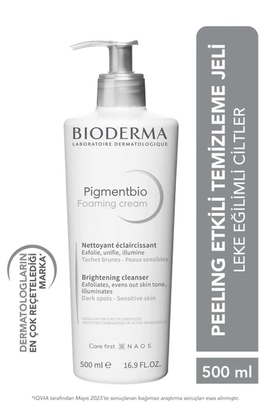 Bioderma Pigmentbio Foaming Cream Aydınlatıcı Peeling Etkili Yıkama Jeli Yüz Ve Vücut 500 ml ürün görseli