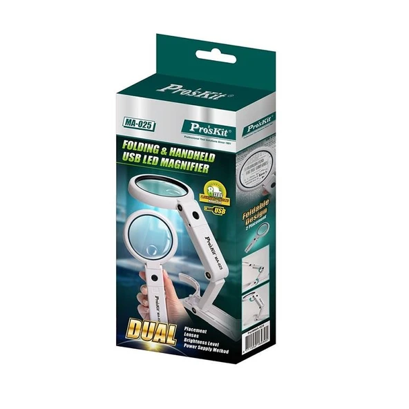 Proskit Ma-025 Katlanabilir Masa ve El Tip Büyüteç Usb Ledli - 3