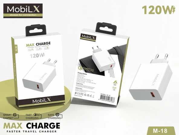 MobiLX 67W Turbo Max Hızlı Şarj Aleti + Type-C USB Kablo - 5