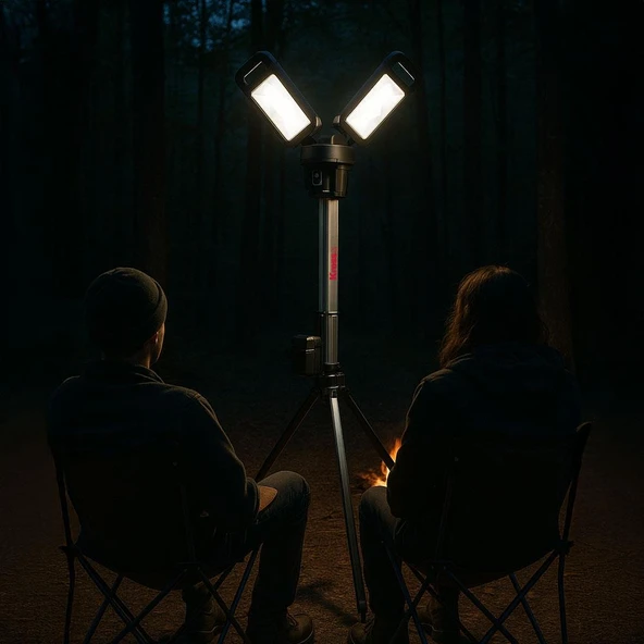 Kress KUF09.9 20Volt 2000/4500 Lümen Profesyonel Kule Tipi Teleskopik Katlanabilir LED Projektör (Akü Dahil Değildir) - Resim 4