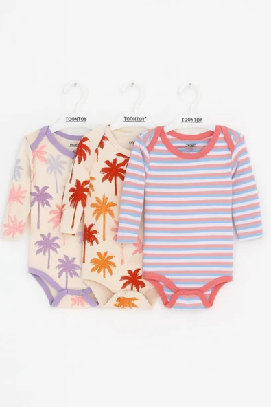 Toontoy Unisex Çok Desenli 3 Lü Zıbın - 2