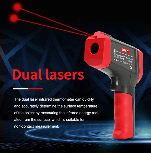 Uni-t Ut 301D+ İnfrared Çift Lazerli Termometre -32° / 600° Unit UT301D - 5