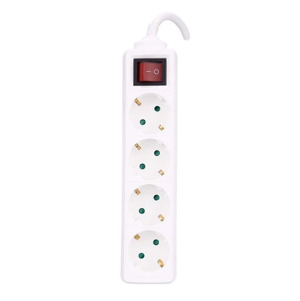 Philips 4'lü Çocuk Korumalı Uzatma Priz 2 Metre 3x1,5mm Beyaz Anahtarlı SPS1040A/51 - 2