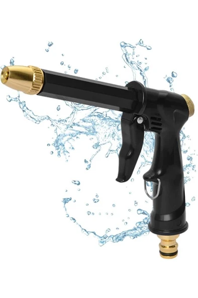 Hortum Ucu Tabanca Araç Oto Yıkama Bahçe Çim Sulama Tazyikli Başlık Su Püskürtme Tabancası ürün görseli