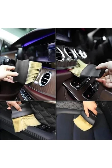 Araç İçi Çizmeyen Temizlik Fırçası Yumuşak Kıllı Oto Klima Panel Ekran Detay Toz Temizleme Fırçası - Resim 5