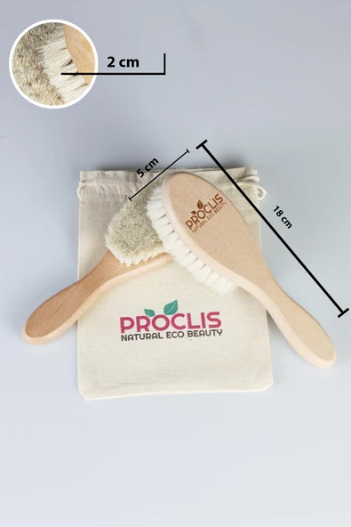 Çocuk Saç Fırçası, Çocuk Tarağı, Doğal Keçi Kılı Fırçası isim Yazdırılabilir, Tarak Hediye 1Adet - 3