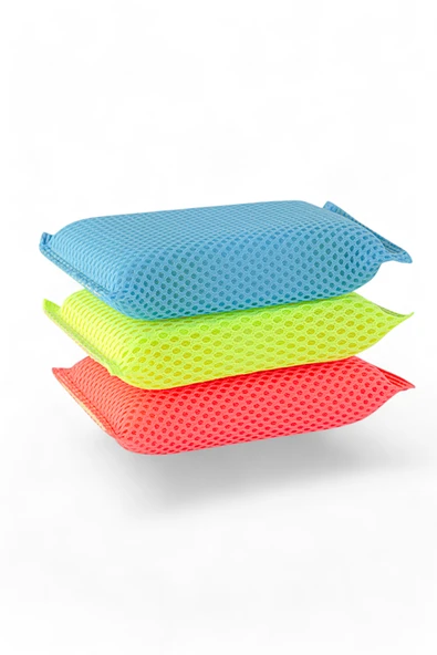 12 Adet Mikrofiber Lifli Bulaşık Süngeri Özel Dokulu Dayanıklı Mutfak Temizlik Süngeri Seti - Resim 5