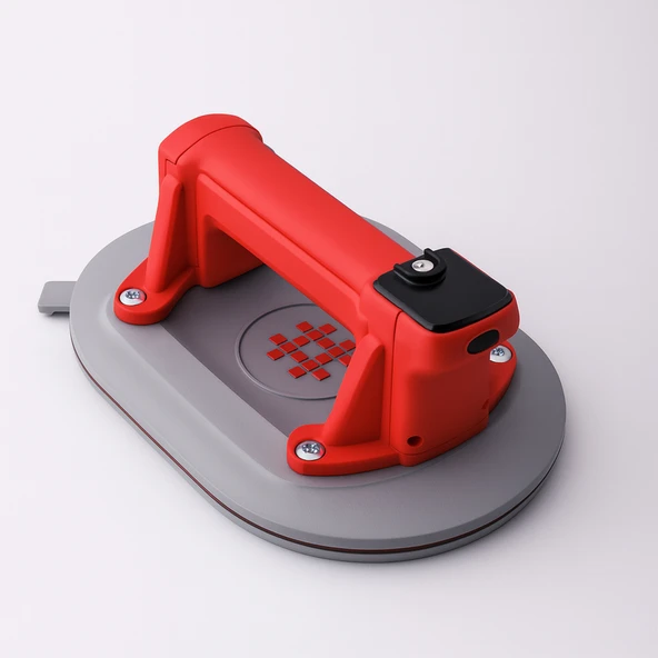 220 Kg Dijital Göstergeli Vakumlu Vantuz Yüksek Güçlü Emiş Cam Seramik Mermer Ağır Yük Taşıma Vakum - Resim 6