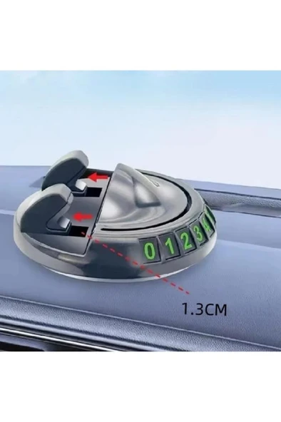 Araç İçi Telefon Tutucu Numaratik 360 Dönen Park Telefon Numaratör Torpido Üstü Telefon Tutacağı - Resim 4