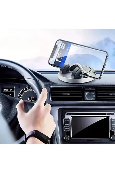 Araç İçi Telefon Tutucu Numaratik 360 Dönen Park Telefon Numaratör Torpido Üstü Telefon Tutacağı - Resim 3