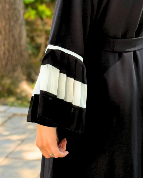 Duble Krep Tesettür Abaya- Standart Beden - 3