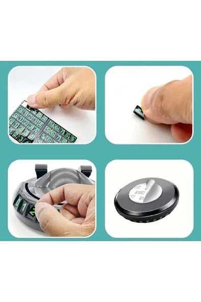 Araç İçi Telefon Tutucu Numaratik 360 Dönen Park Telefon Numaratör Torpido Üstü Telefon Tutacağı - Resim 7