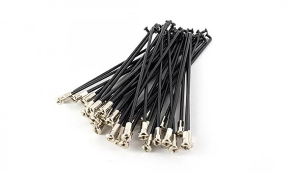 Vona 2.5mm 12G E-Bike Jant Teli 290mm siyah renk elektrikli bisiklet jant teli 36 adet 29 cm - 2