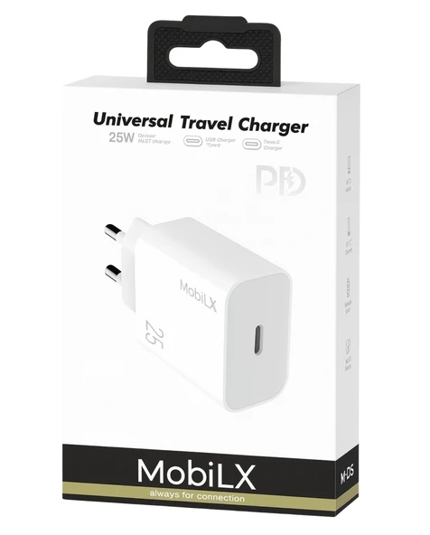 MobiLX M-08 25W Type-C Hızlı Şarj Adaptörü | Samsung, iPhone, Xiaomi, Oppo, Huawei, Reeder Uyumlu - 2