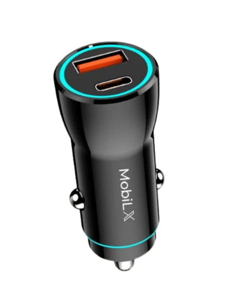 MobiLX MC-03 38W PD + QC3.0 Metal Araç Şarj Cihazı – USB & Type-C Hızlı Çakmaklık Adaptörü - 4