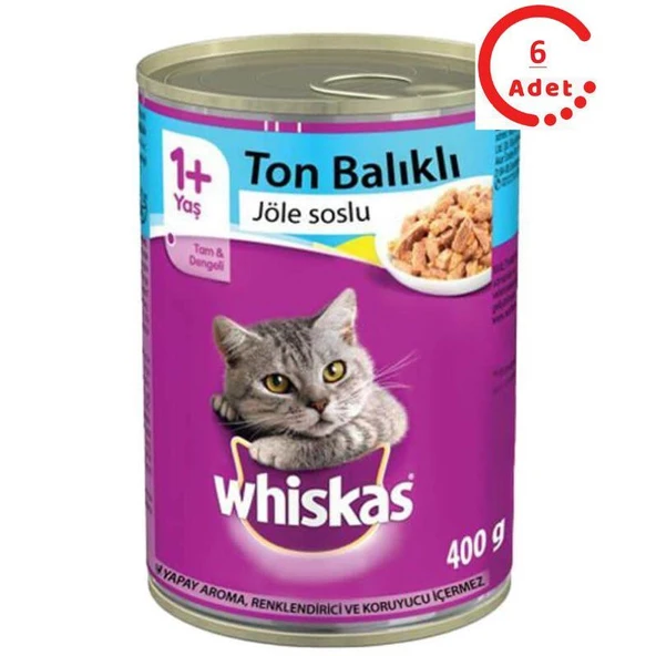 Whiskas Ton Balıklı Yetişkin Kedi Konservesi 400 Gr x 6 Adet ürün görseli 1