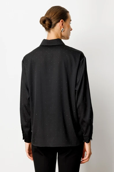 Taşlı Saten Gömlek Ekol - 11