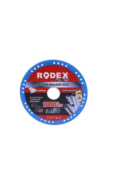 Rodex Vakum Kaynaklı Elmas Testere Uzun Ömürlü Çok Amaçlı Kesme Diski 125 Mm Rrm125s ürün görseli