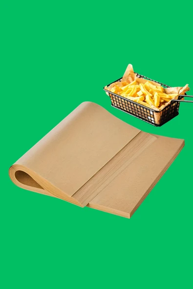 6 Adet 10 Yaprak Ağartılmamış Doğal Hazır Kesilmiş Pişirme Sunum Kağıdı  Yağ Geçirmez Fırın Kağıdı - Resim 5