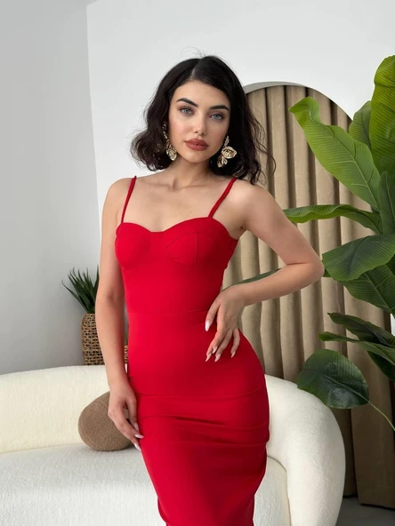 Chatelet Askılı Kalem Elbise - Resim 5