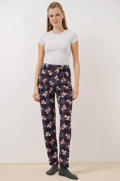 4323 Desenli Pijama Altı - Lacivert - 3