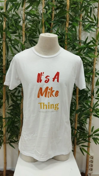 Erkek It Is A Mike Thing Baskılı Erkek T-shirt - Resim 4