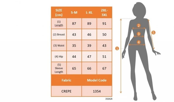 Kadın Uzun Kollu Kruvaze Yaka Karpuz Kol Eteği Fırfır Detay Krep Mini Elbise - Resim 5