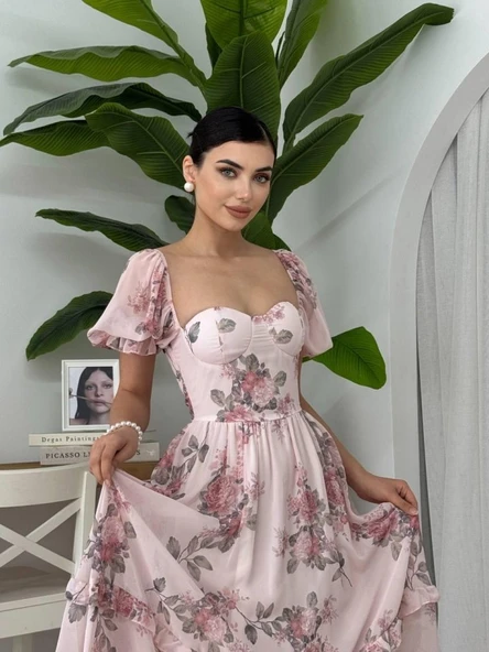 Caso Midi Elbise - Resim 5