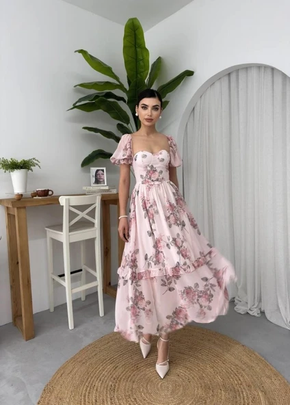 Caso Midi Elbise - Resim 8