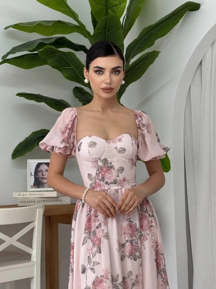 Caso Midi Elbise - Resim 3