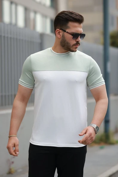 Erkek Parçalı Renk Kısa Kollu Tişört ürün görseli