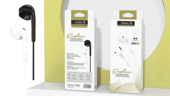 MobiLX ME-02 Beyaz Spor Kulak İçi Kulaklık – Aux Girişli, HD Ses Kalitesi, Tüm Telefon ve Cihazlarla Uyumlu - 5