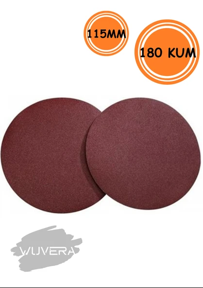 Wuvera 115mm 180 Kum Cırt Zımpara – İnce Yüzey Zımparalama İçin Pratik ve Dayanıklı Çözüm 1 ADET ürün görseli 1