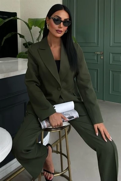 Sırt Dantel Detay Premium Takım Elbise 10031 - Resim 6