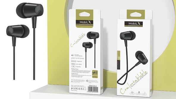MobiLX ME-03 Beyaz Kablolu Kulak İçi Kulaklık – Aux Girişli, Extra Bass, Tüm Telefon ve Cihazlarla Uyumlu - 5