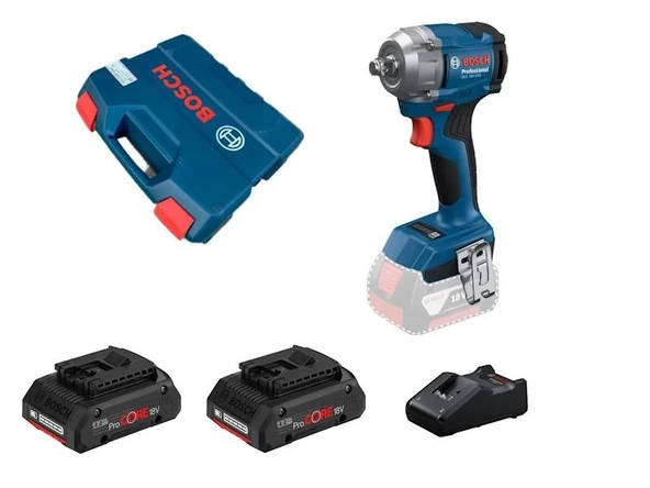 Bosch Gds 18V-350 Procore 2x4.0Ah Çift Akülü Darbeli Somun Sıkma Makinesi