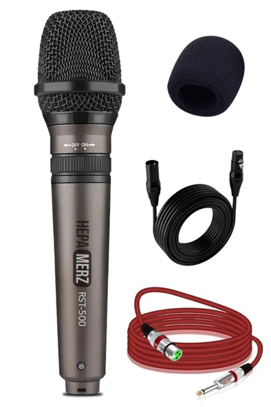 Hepa Merz RST-500 Yüksek Kaliteli Dinamik Kablolu Mikrofon Seti ürün görseli