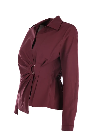 Kruvaze Yaka Önü Tokalı Bluz Ekol ürün görseli 1